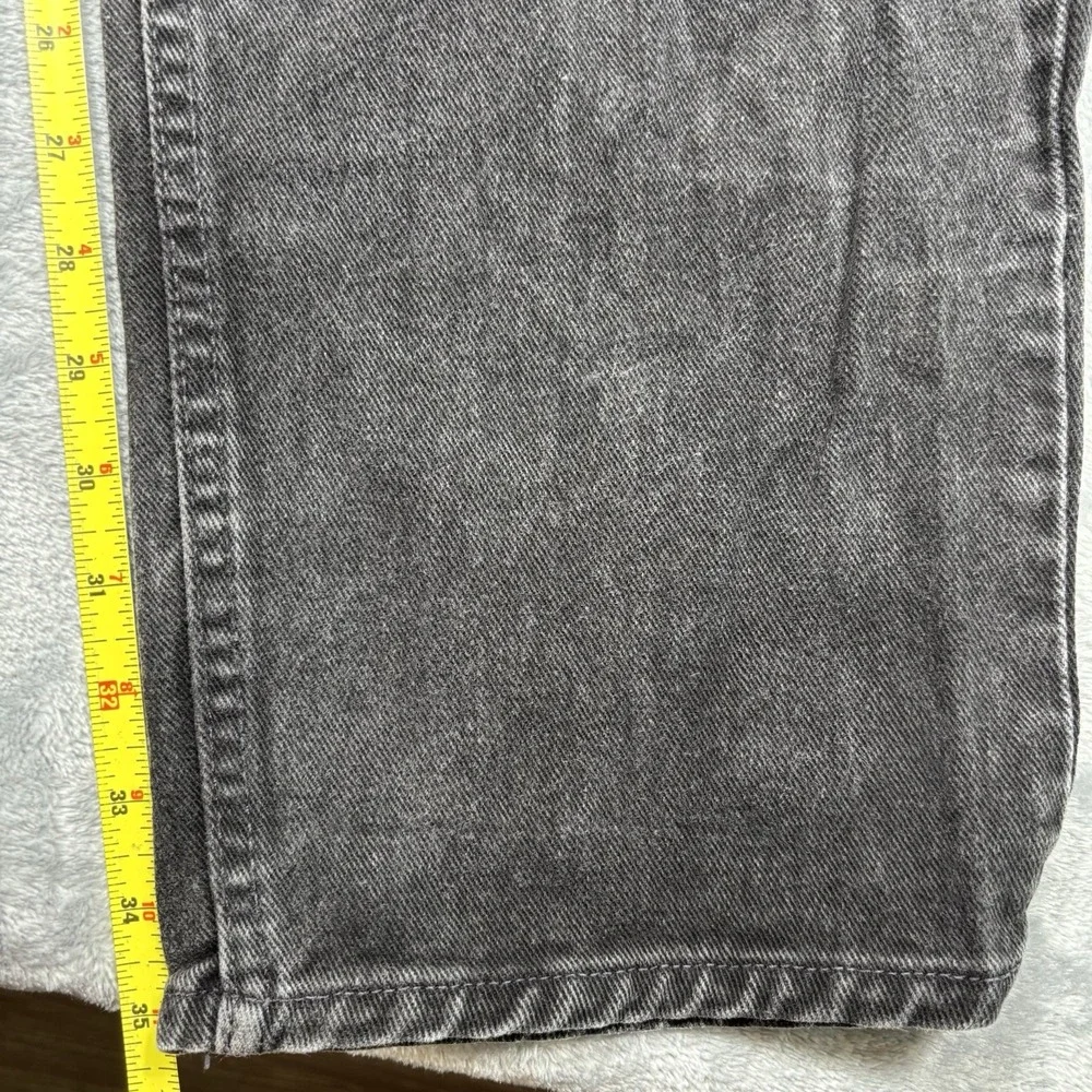 Vintage Levi's Silver Tab Baggy Jeans 90s Made In USA Black Wide Leg Denim 32x36